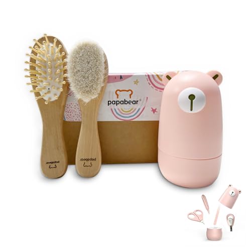 Conjunto de Cortador de Unhas para Bebé com Bolsa PAPABEAR - Banho e corpo - bebé, pincei, esfregão, bolsa