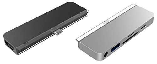 Hub HYPDER HyperDrive 6-in-1 (USB-C - Prateado) Hyper - Concentradores usb e firewire - usb-c, prateado, 6 em 1