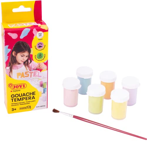 Jovias Temperas Gouache 6 Unidades 15 Ml Pastel Jovi - Tinta, tinta de arte e esmalte - 6 unidades, 15 ml, resistentes, dermatologicamente testadas
