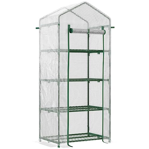 Pérgola Outsunny | 70 x 50 x 160 cm - Branco Outsunny - Estufas - pérgola, outsunny, 70 x 50 x 160 cm, branco, compacta, prateleiras