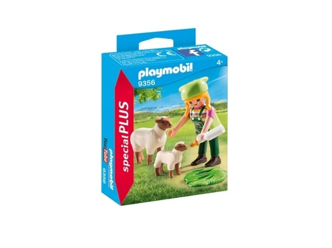 Jogo de Construção PLAYMOBIL Granja con ovejas PLAYMOBIL - Brinquedos - ovelhas, leite, figura, acessórios