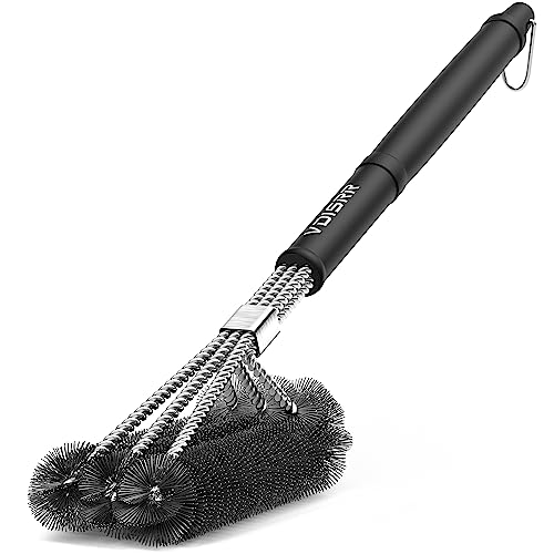 Escova Limpeza de Churrasco 18'' VDISRR VDISRR - Raspadores de grelha - 18 polegadas, 3 cabeças, anti-deslizante, resistente à corrosão