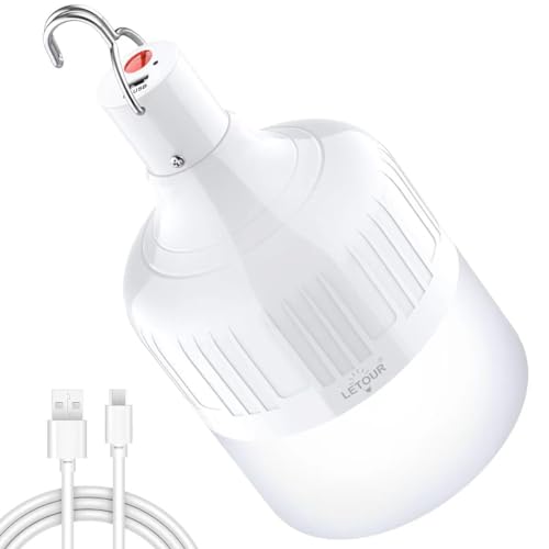 Lanterna Led com Bateria Recarregável LETOUR shuofeng - Luzes e lanternas de acampamento - lanterna led, bateria recarregável, 3 modos iluminação, ajustar intensidade luz, alavanca pendurar, camping