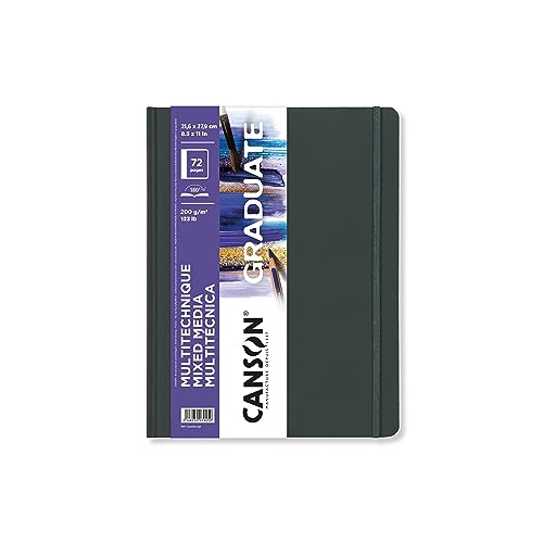 Caderno CANSON Graduated Book (A4 - Branco) Fila - Papel de arte e artesanato - a4, branco, graduado, pintura a água