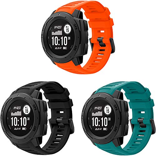 Bracelete GARMIN INSTINCT (Garmin - Preto) TOPsic - Computadores - silicone, compatível Garmin Instinct, preto