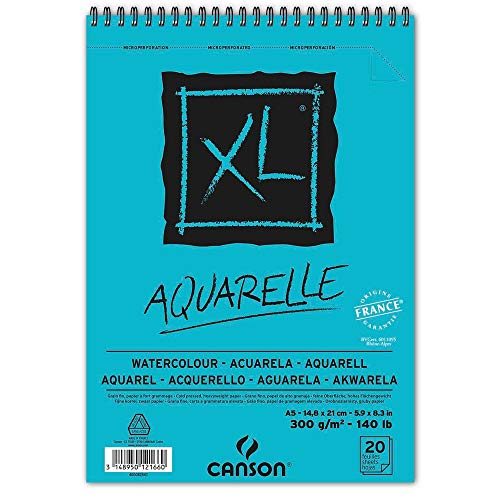 Bloco de Notas CANSON Aquarelle (A5 - 20 Folhas) Canson - Papel de arte e artesanato - A5, 20 folhas