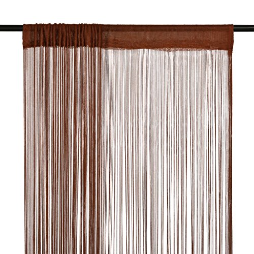 Cortina de Tecido vidaXL 2 Peças 140X250 cm Castanho vidaXL - Cortinas e cortinados - tecido, 2 peças, 140x250 cm, castanho
