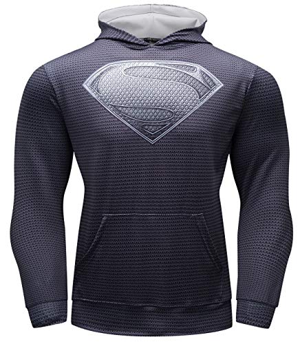 Cody Lundin Camiseta para Homem Super-Herói Hoodie Azul para Fitness Tamanho L Cody Lundin - Camisas e tops - super herói, fitness, tamanho L