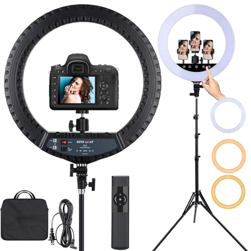 Kit de Estúdio de Fotografia LEXAR 21'' Ring Light EOTO LIGHT - Iluminação de estúdio & flashes - estúdio, fotografia, ring light