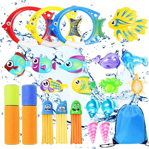 Brinquedo de Natação MIZIKUU 23 Anéis de Submersão (Idade Mínima: 3) mizikuu - Brinquedos de piscina - brinquedo, natação, mizikuu, anéis, submersão