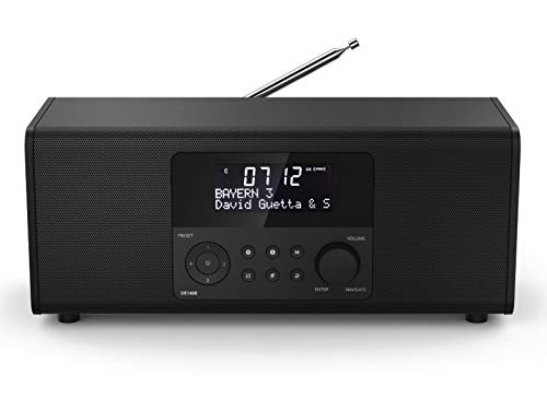 Rádio HAMA DR1400 (Preto - Digital - FM/AM/DAB/DAB+) Hama - Áudio - preto, digital, fm, am, dab+, dab+