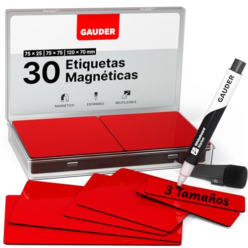Etiquetas Magnéticas Adesivas Gauder 10 Unidades GAUDER - Adesivos e ímãs para artesanato - multicor, etiqueta magnética, 10 unidades