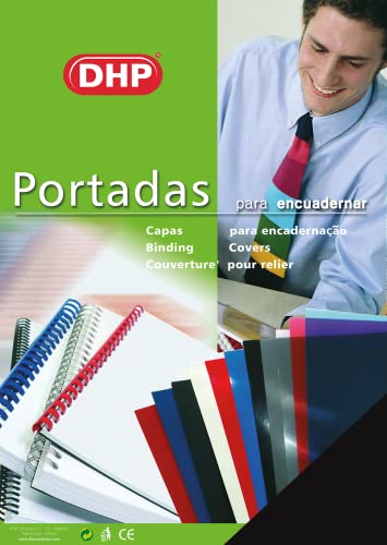Pack 100 Capas de Encadernação Pvc A4 0.18 Mm Preto DHP COMERPA SLU - Papel de capa - a4, pvc, 0.18mm, preto