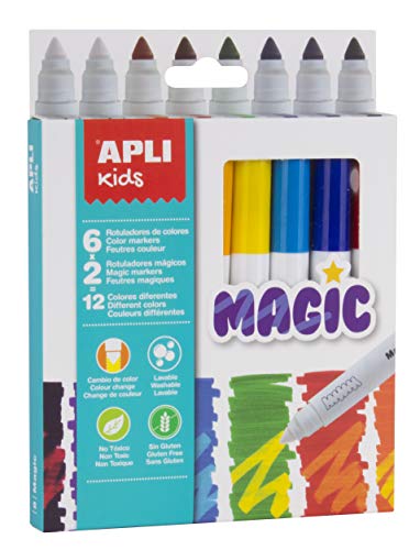 Marcador APLI Kids Magic (Multicor - 8 Un) Apli kids - Marcadores e marcadores de texto - multicor, 8 unidades
