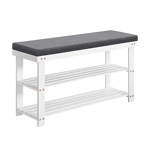 SANDO BANCA DE 2 NIVELES (BAMBÚ - 90X29X49CM) SONGMICS - Conjuntos de móveis - bambu, 90x29x49cm, 2 níveis