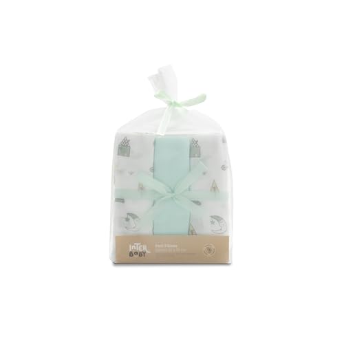 Toalha Interbaby Moon Mentha 55X70 Cm (Recondicionado Como Novo) Interbaby - Fraldas - menta, 55x70 cm, recondicionado