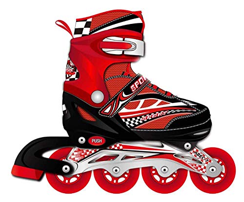 Patins SKYLANDER com Luzes (Preto - 25.5x15x6 cm) Filtwo - Patins em linha - luzes, preto, 25.5x15x6 cm