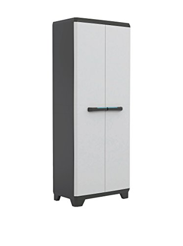 Armário de Arrumação KIS High Linear | Preto, Cinzento KETER - Armários de armazenamento e armários de bloqueio - elegante, linear, preto, cinzento