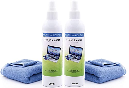 Kit de Limpeza de Ecrãs BLUM 2X250Ml (Microfibras) Blum Manufaktur - Limpeza de eletrônicos - microfibras, limpeza de ecrãs