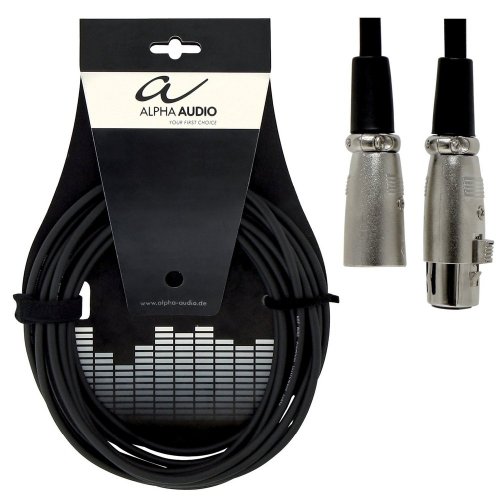 Cabo de Áudio ALPHAAUDIO (Jack 6.3mm - 3 m - Preto) Alpha Audio - Cabos de áudio e vídeo - jack 6.3mm, xlr, 3m, cobre