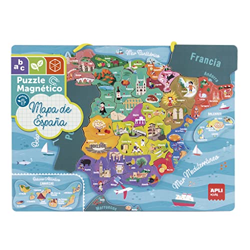 Brinquedo Educativo APLI KIDS Magnetic Map of Spain APLI - Jogos - brinquedo educativo, mapa magnético, espanha