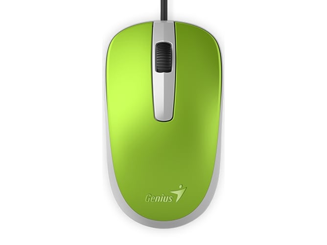 Rato GENIUS DX-110 (Ótico - 1000 dpi - Verde) Genius - Ratos e trackballs - 1000 dpi, rodinha, usb, universal