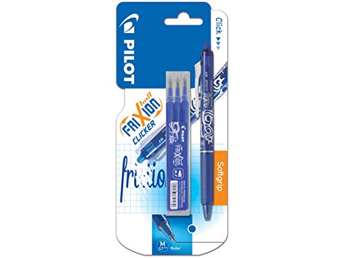 Esferográfica Rollerball PILOT Frixion Clicker Azul Pilot - Canetas - esferográfica, rollerball, tinta termosensível, apagar texto, marcador de página
