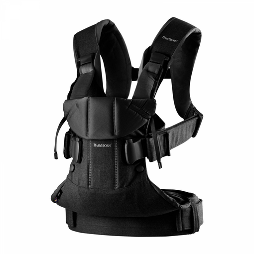 Assento de Transporte BABYBJORN (Preto - Algodão) BabyBjörn - Porta-bebês - macio, flexível, amplo, alça de ombro alta