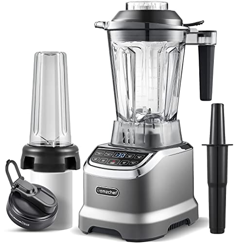 Liquidificador AMZCHEF 2000W Batidora de Vaso 2-EN-1 AMZCHEF - Batedeiras e liquidificadores - 2000w, preto, plástico, fácil de limpar