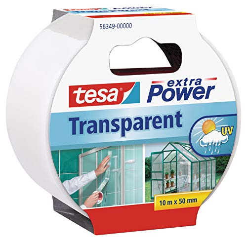 Fita Adesiva TESA Extra Power Transparente (10m) TESA - Fita adesiva de ferragens - poliéster, transparente, impermeável, resistente UV