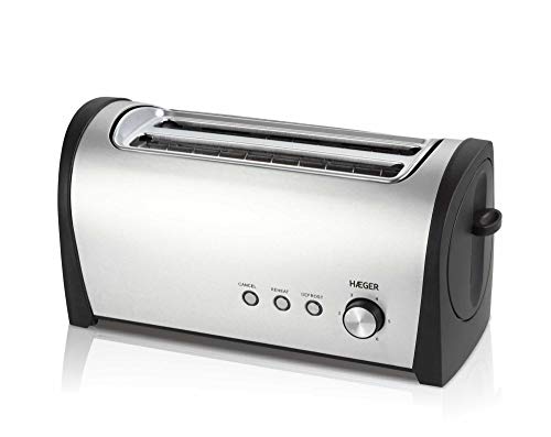 Torradeira HAEGER Desayuno Plus (1400 W - 3 Níveis de Temperatura) HAEGER - Torradeiras - torradeira, haeger, desayuno plus, 1400 w, 3 níveis temperatura