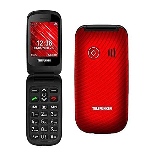 Telemóvel TELEFUNKEN S440 Senior (2.4'' - 2G - Vermelho) Telefunken - Telefones com fios - 2.4, 2G, vermelho, interface fácil