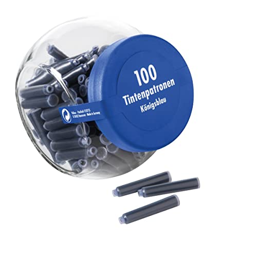 Tinteiro PELIKAN King Blue (Preto - Tinta Azul) Pelikan - Tinta e recargas de caneta - preto, tinta azul, resistente à água, cilíndrico