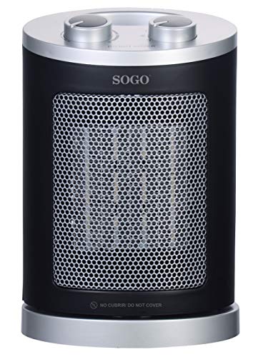 Aquecedor Termoventilador SOGO PTC-1515 (1500 W) SOGO - Aquecedores portáteis - 1500 w, proteção sobreaqueamento, oscilação, termostato regulável