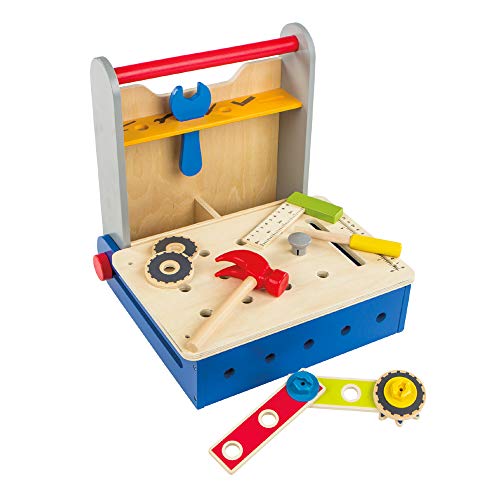 Conjunto de Ferramentas para Crianças CB TOYS (Idade Mínima Recomendada: 3 anos) CB Toys - Ferramentas de brinquedo - martelo, chave inglesa, destroçador, rega, madeira natural