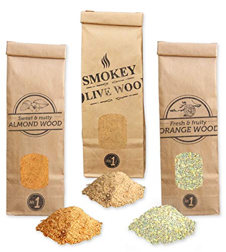 Smokey Olive Wood 3X 300Ml SMOKEY OLIVE WOOD Smokey Olive Wood - Chips de fumo e pellets - olive wood, 300ml