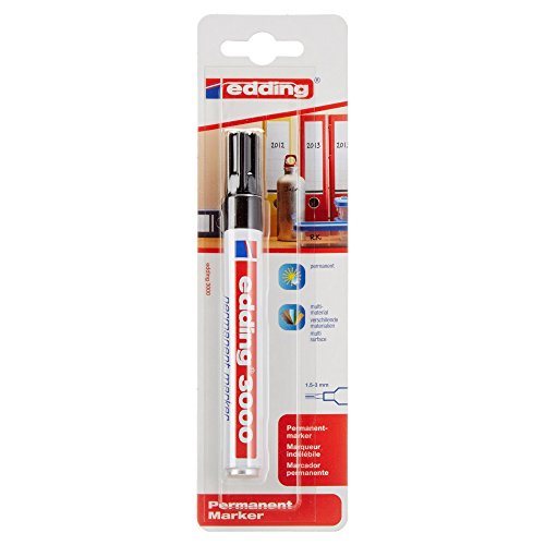 Marcador Permanente EDDING 3000 Preto (Ponta de 1.5 a 3 mm) Edding - Marcadores e marcadores de texto - ponta 1.5-3 mm, alumínio, metal, vidro