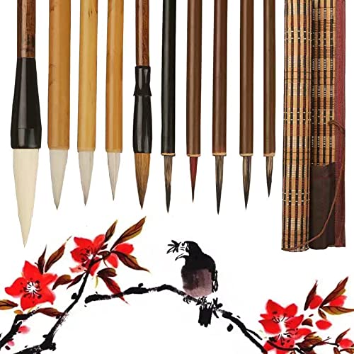 XCSJ 10Pcs Pinturas Caligrafia China Caneta Caligrafia Kanji Japonês Sumi Desenho XCSJ - Ferramentas de medição e marcação de artesanato - caligrafia, caneta, kanji, sumi
