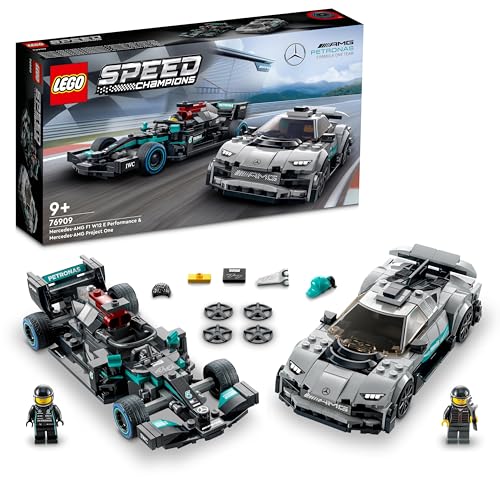 LEGO Speed Champions - Mercedes AMG F1 W12 E Performance e Mercedes AMG Project One (Idade Mínima: 9) LEGO - Blocos de encaixe - lego, Speed Champions, mercedes amg f1 w12, performance, project one, carro de corrida