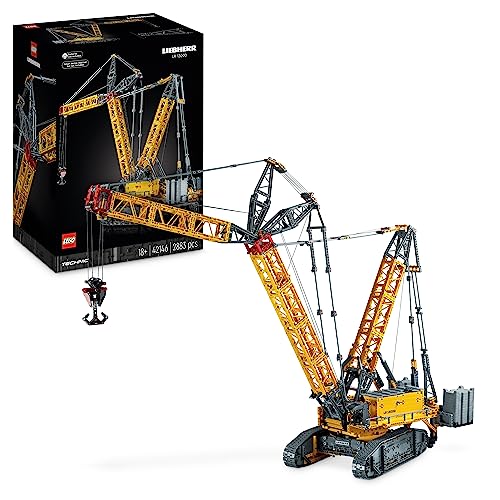 LEGO Technic - Guincho de Lagartos Liebherr Lr 13000 (Idade Mínima: 10) LEGO - Brinquedos - LEGO Technic, guincho lagartos, liebherr lr 13000, construção lego tecnic, grua sobre lagartos, motores grandes