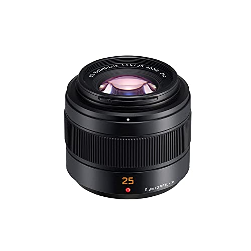 Objetiva LUMIX H-XA025E (Encaixe: Micro 4/3 - Abertura: f/16 - f/1.4) Panasonic - Lentes de câmera - telefoto, micro 4/3, abertura 1.4, distância de foco 0.2m