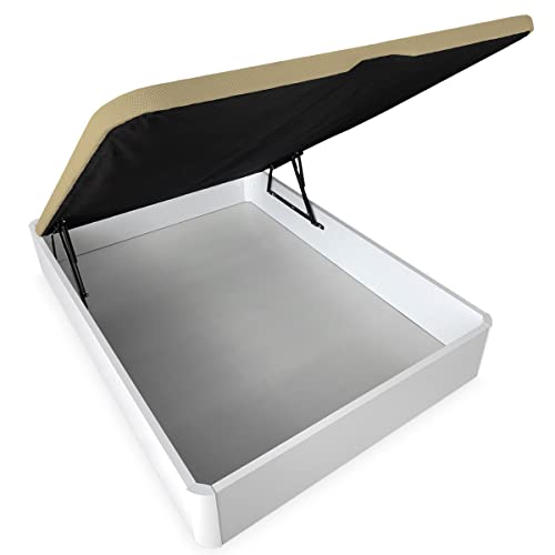 Cama Sombria SOMNIA EXTRA (Branco - Madeira e Metal) Somnia Descanso - Camas e estruturas de cama - madeira, metal