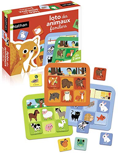 Jogo de cartas NATHAN 30053 (6 anos) NATHAN - Jogos - cartas, 6 anos, animais familiares, peões grandes