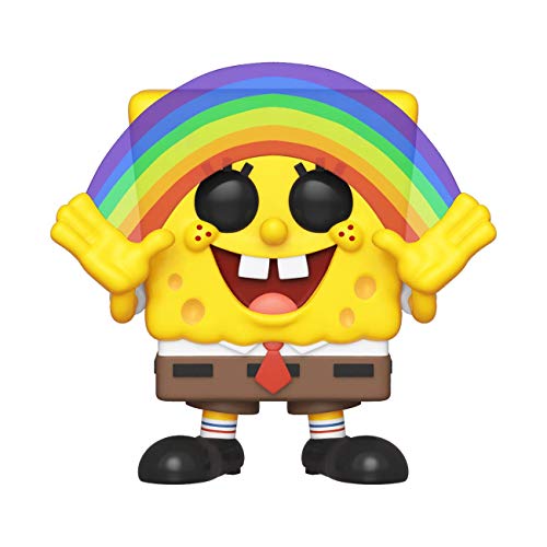 Figura FUNKO POP! Animation: SpongeBob - SpongeBob (Rainbow) Funko - Bonecos de ação e brinquedo - 10 cm, vinil, arco-íris, decorativo
