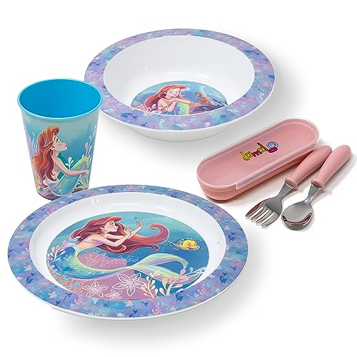 Conjunto de Refeição para Crianças DAMALOO Princesa das Águas damaloo - Jogos de talheres - conjunto, refeição, crianças, princesa das águas, 5 peças, disney