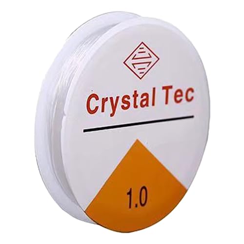 Fio Elástico Transparente 5 M 1Mm Cordão De Nilon Satinado Linha Elástica De Cristal FYACCD - Fibras para artesanato - transparente, 5 m, 1 mm, nilon