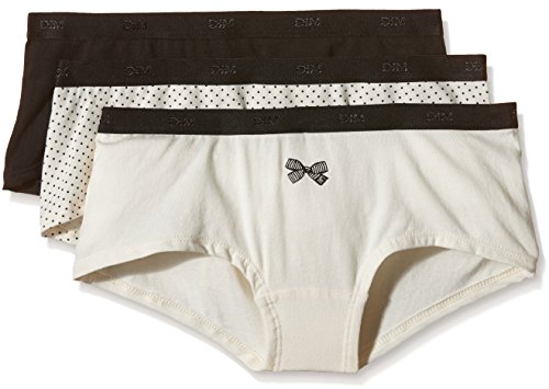 Lote de 3 Bolsas de Cotonete DIM BOXER X3 Preto Dim - Roupa interior - algodão, elástico, confortável, preto