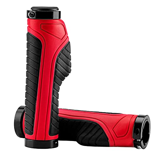 Punho de Ciclo RIDE WITH ROCKBROS (Preto - Alumínio) ROCKBROS - Punhos e decoração para guiador de bicicleta - preto, alumínio, 0,20 kg
