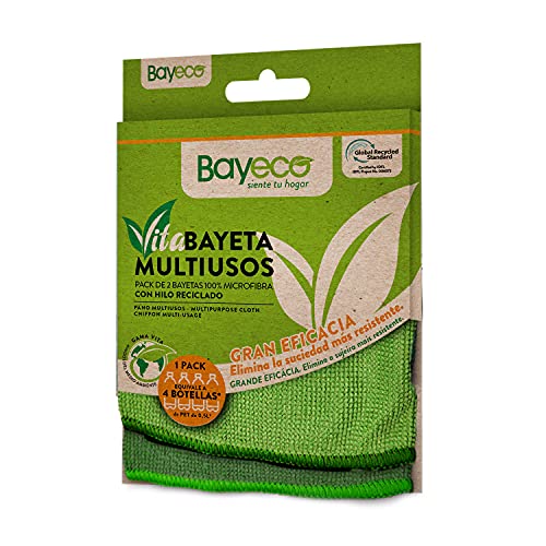 Conjunto de 2 Escovas de Bayeta BAYECO Vitabayeta 4 GASA SL - Limpadores multiuso - microfibra, poliéster reciclado, bícolor