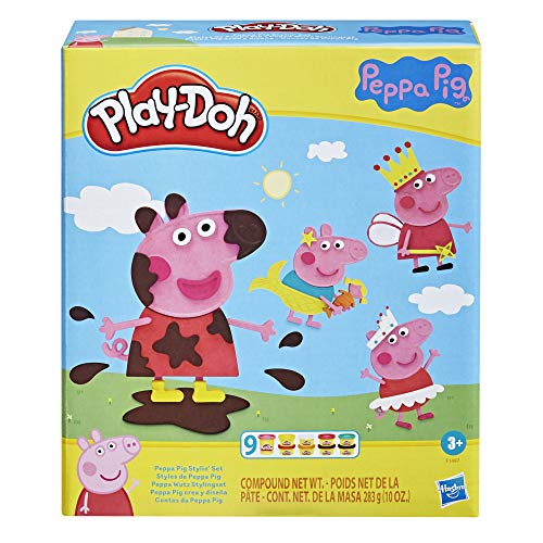 Conjunto de Modelagem para Crianças HASBRO PLAYDOH Stylin Set Hasbro - Brinquedos - 9 potes, 56g, acessórios, peppa pig